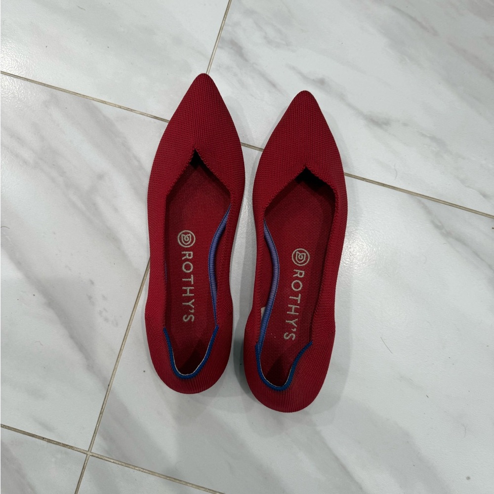 Rothy's Red Point Toe Flats - Picture 3 of 4